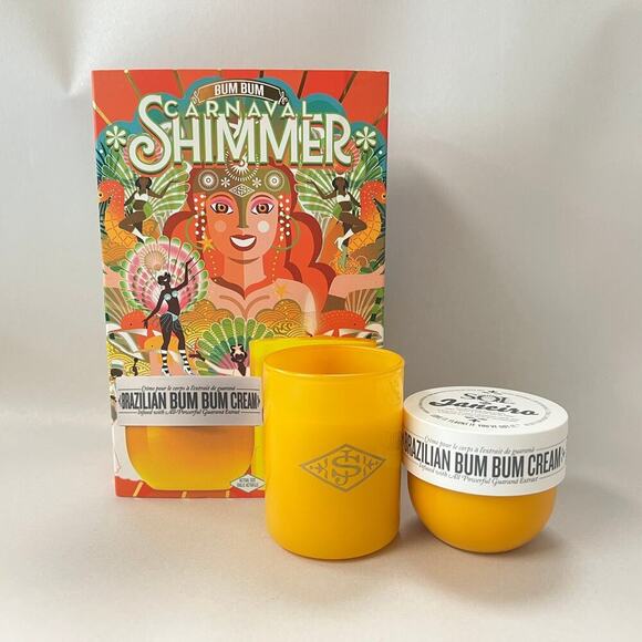 New Sol De Janeiro Brazilian Bum Bum Cheirosa 62 Cream & Candle Set - Picture 2 of 6